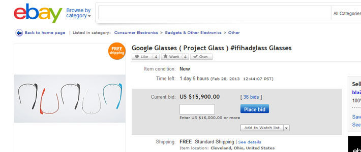 Поддельные Google Glass оценили в $16 тыс.