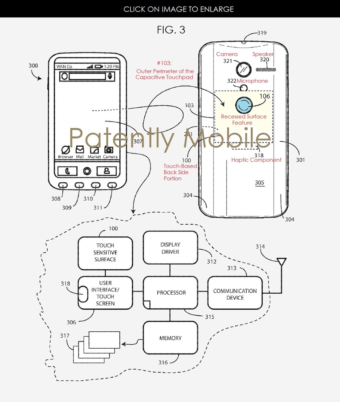 Google запатентовала тачпад для корпусов смартфонов