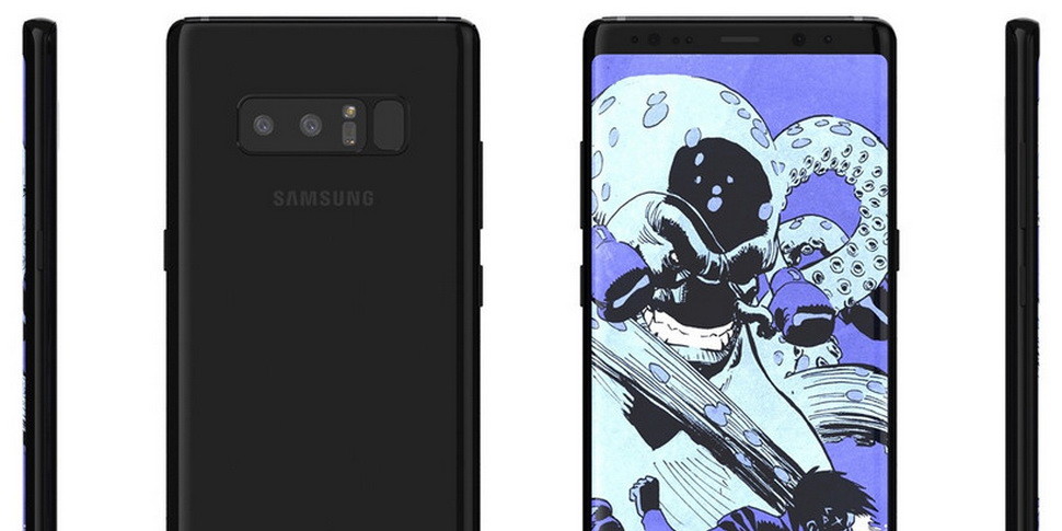 Galaxy Note 8 и iPhone 8 сравнили на одном фото